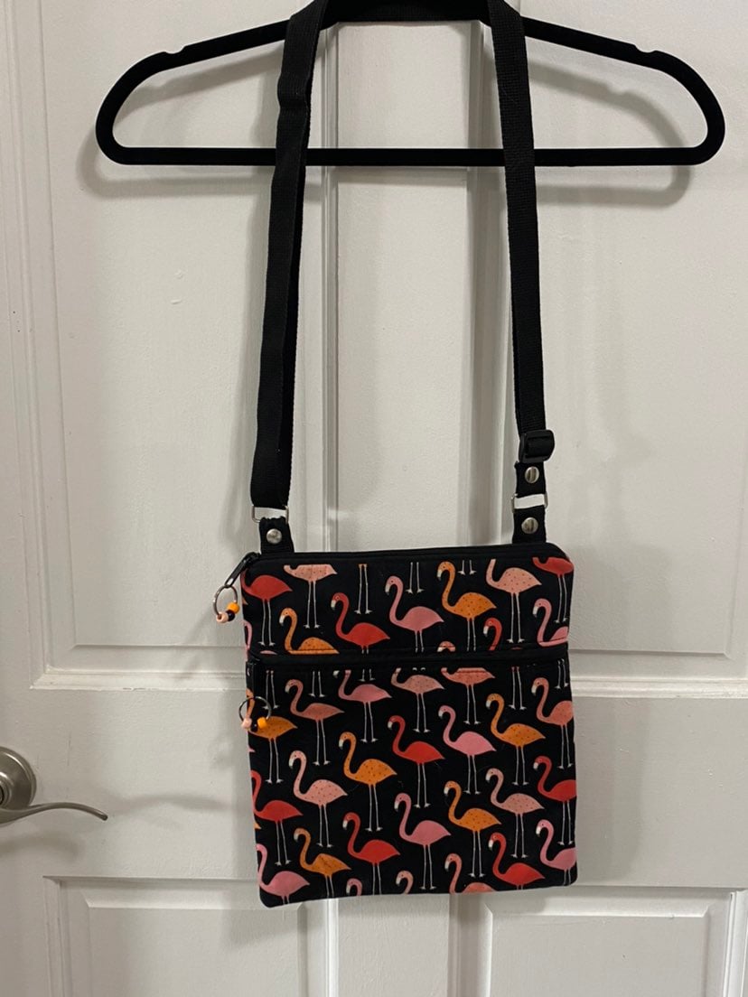 FANTAZIO Handbag Shoulder Flamingo Summer Pattern 412 Shoulder Handbag FANTAZIO Handbag Shoulder Flamingo Summer Pattern 412 Shoulder Handbag